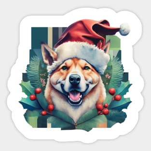 Jindo santa smile Sticker